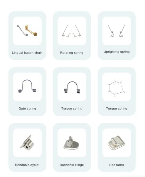 Stainless Steel Orthodontic Accessories Lingual Button Crimpable Hook Class II