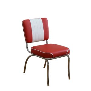 Retro American Leather 50S Style Diner Dining Set Fast Food Table and Chairs