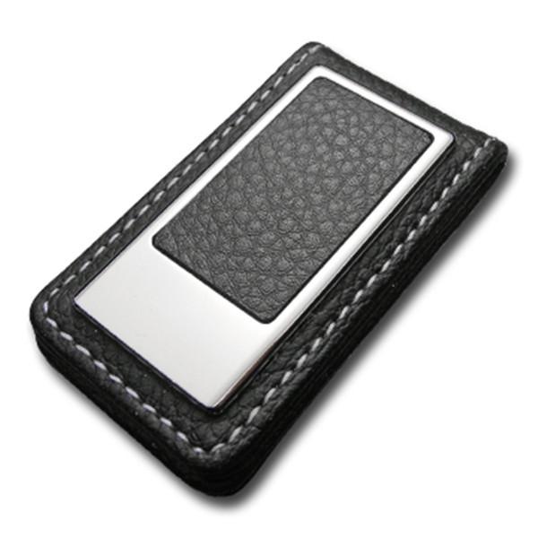 PU Leather Wallet Money Clip RFID Aluminum Credit Card Holder For Men