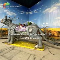 乗れるアニマトロニックモンスターライド：ダイナミックな動きとシルバービーストデザイン、遊園地向け