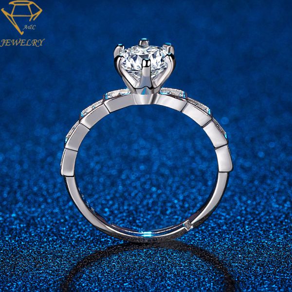 Personalized 925 Silver Wedding Rings With Diamonds