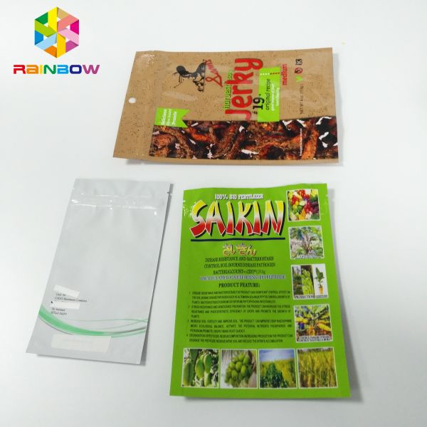 Resealable Foil Pouch Packaging Plastic Aluminum Foil Color Printing Three Side Seal