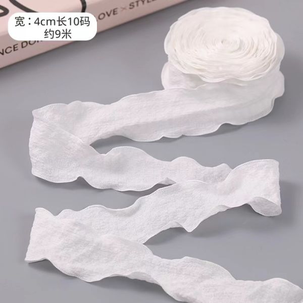 40мм Валентинская цветная юта лента льна морщины края юта решетки лента