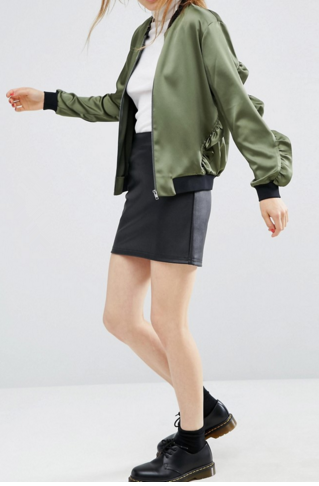 Blank Ruffle Satin Ma1 Bomber Jacket With Pocket OEM Service Available