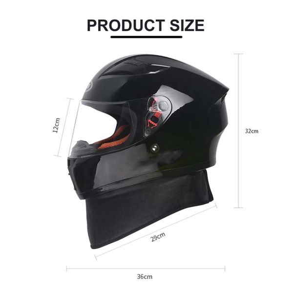 Motor Bike Full Face Helmet DOT Certification XS/S/M/L/XL/XXL Purpose Replace/Repair