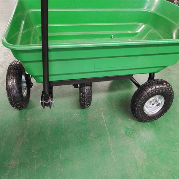 Utility 10 Inch Pneumatic Tires Wheel Garden Dump Truck 75L Capacity
