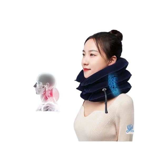 Class I Full Velvet Adjustable Air Neck Traction Device for Relieving Pain and Bondage