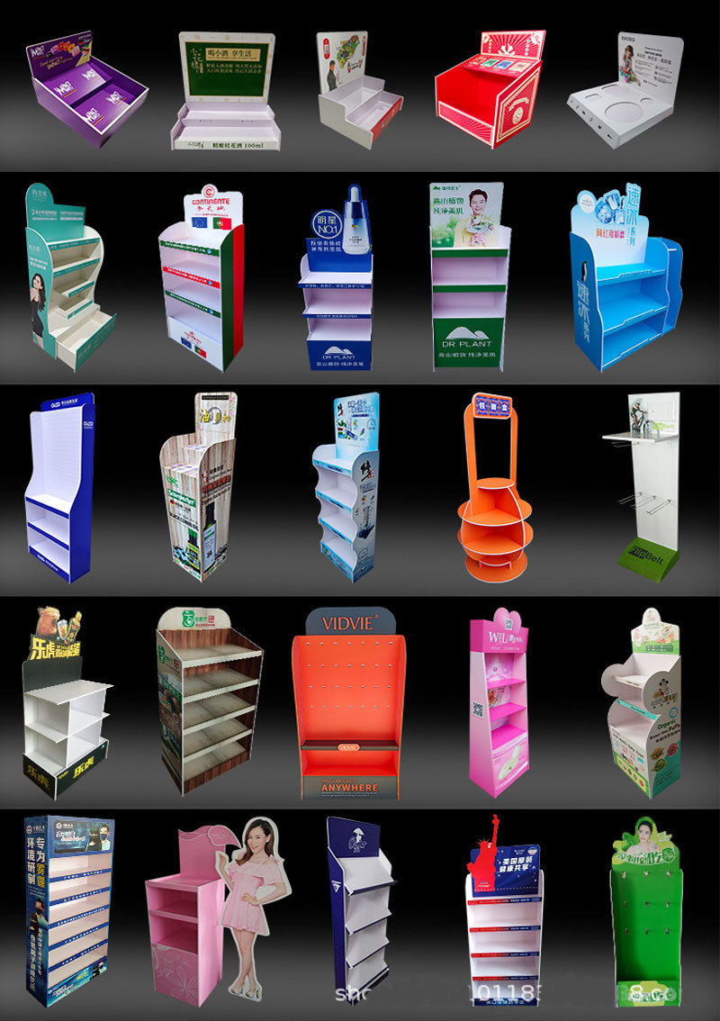 Counter Paper Display Box Commercial Sectional Display Furniture for Advertising