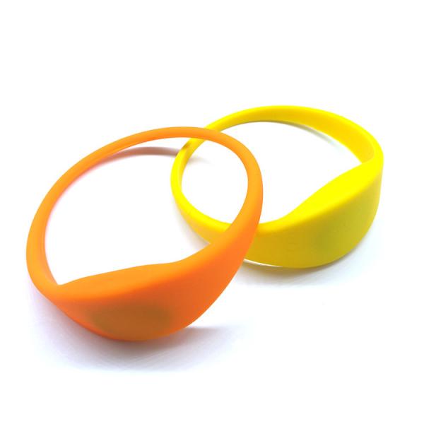 Durable MF1 IC S50 13.56 Mhz RFID Wristband / Colorful Classic  1k Wristband