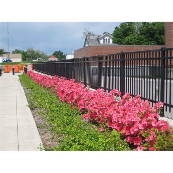 Decorative welded steel picket fence,beautiful-garden fence Steel Tubular Fence ,Garrison Fence for sale