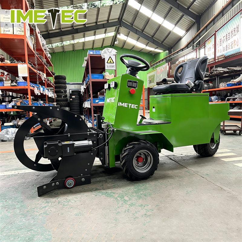 Imetec Mini Electric Feed Pusher with Lithium Battery Electric Drive and Three-wheel Anti-slip Chassis for Spiral Auger Feeding