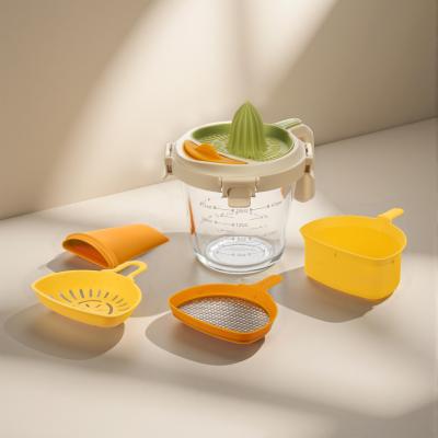 Multifunctional Food Preparation Measuring Cup Set With Egg Separator / Juicer / Fat Separator