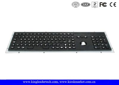 Teclado preto impermeável da montagem do painel do metal com Trackball, chaves de função e teclado do número
