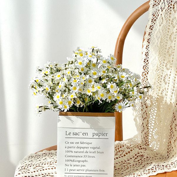 Ins Chamomile Simulation Flower Bundle Daisy Fake Flower Living Room Decoration Table Flower Bouquet Photography Props
