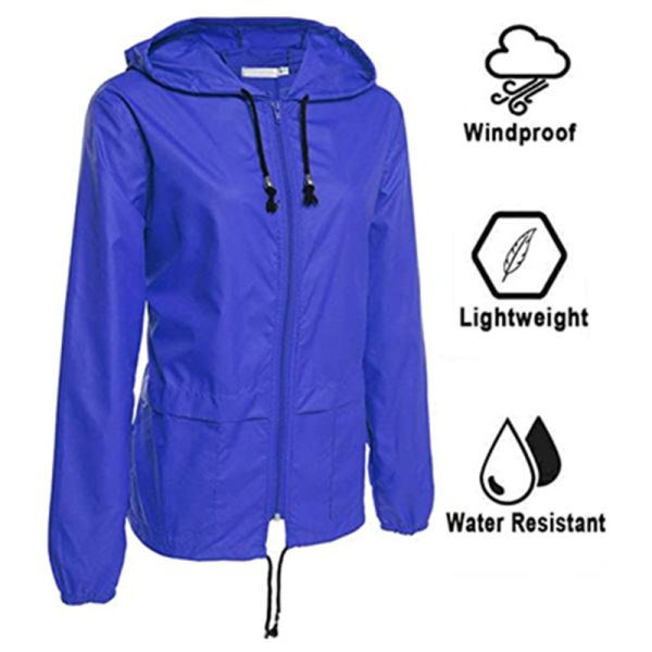 Windbreaker Packable облегченных водоустойчивых курток дождя на открытом воздухе с капюшоном