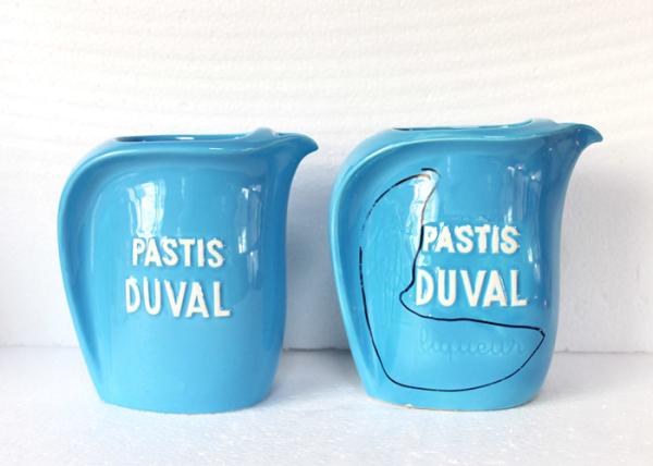 Ceramic Blue Hall Water Pitcher Dolomite Milk Jug for Drinking Customized size