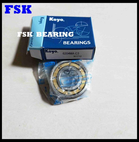 Brass Cage 6204 MA / C3 6205 M Deep Groove Ball Bearing P6 P5 Quality