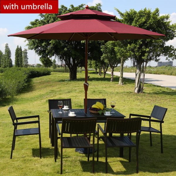 1 4/6 на открытом воздухе таблиц ресторана устанавливает пластиковое деревянное патио рамки металла обедая мебель