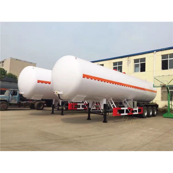 Auto Cylindrical LPG Tank Trailer With Ellipse Head  50cbm Three Axles