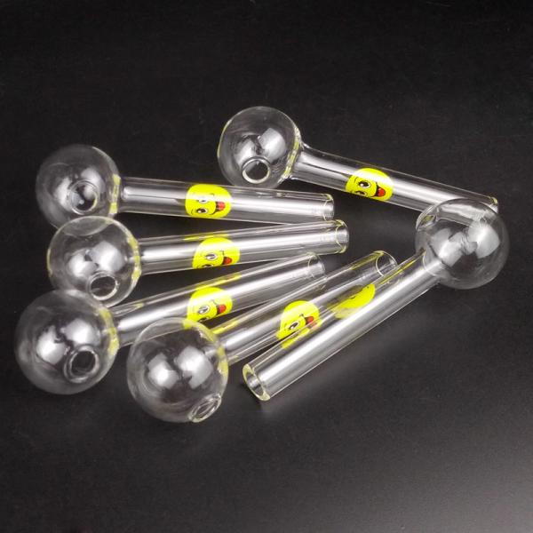 Round All Hand Glass Smoking Pipe 10cm Length Suitable For Adult