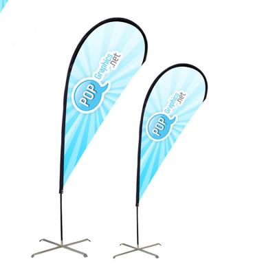 Marketing Flags Outdoors Advertising Banner Flags Light Blue Customized