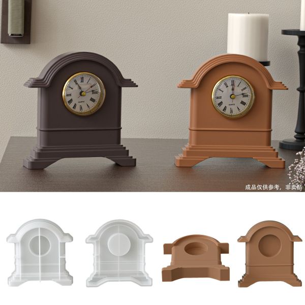 Popular Roman Time Clock Dropping Mold DIY European Creative Roman Seat Clock Silicone Mold