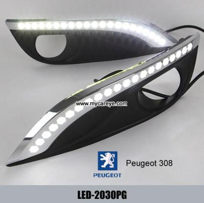 Peugeot 308 DRL LED Daytime Running Lights auto front driving daylight