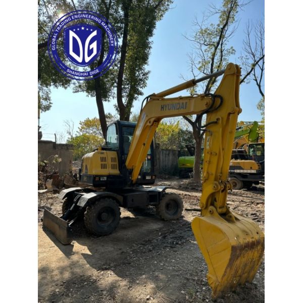 Hyundai использованный колесный экскаватор 60w-7,6Ton гидравлический небольшой экскаватор, 10 единиц доступны сейчас