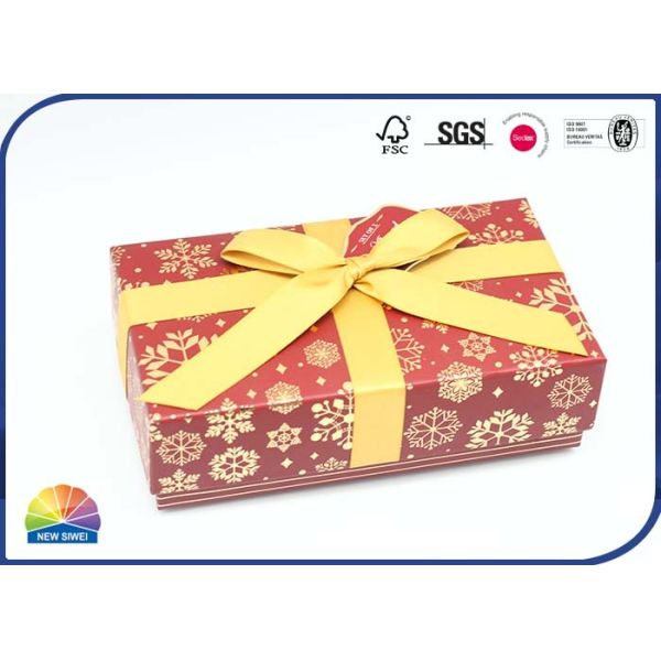 лента рождества печати 4C украсила таможню штемпелевать золота подарочной коробки бумаги