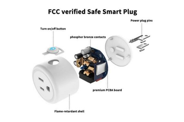 US Standard 250v 10A Wifi Smart Plug Socket FCC Compatible With Alexa Google