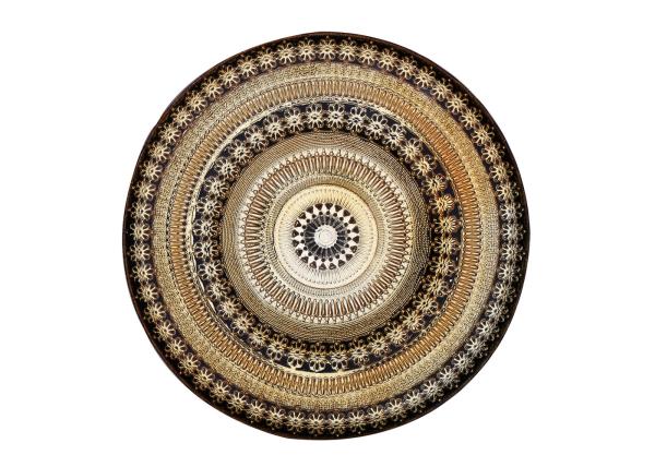 Centrifugal Casting Embossed Round Crystal Glass Plates Retro Design