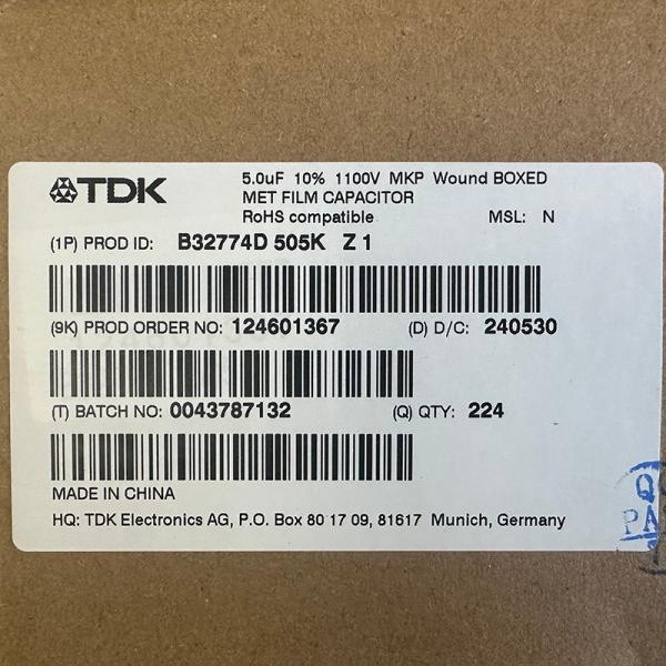 B32774D0505K000 TDK/EPCOS  Capacitors for DC Link