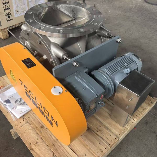 Stainless steel star shaped discharging rotary airlock valve for powders