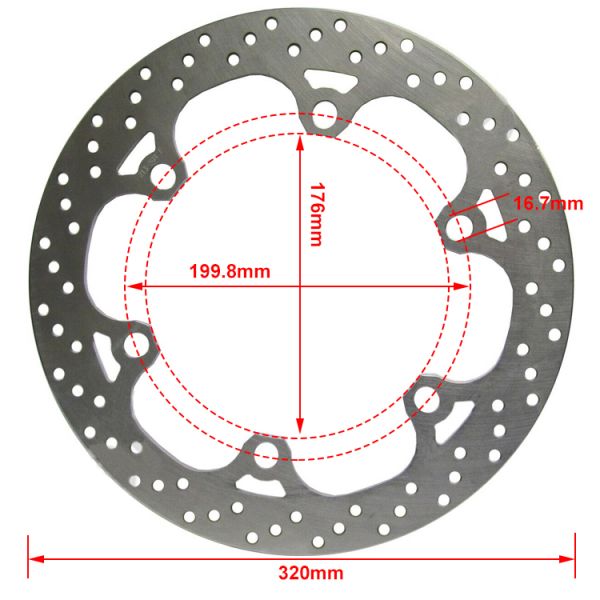 320mm Brake Disc Rotor for Ducati Multi Strada 1000 DS S Top Performance Upgrade