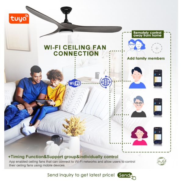 O ventilador de teto de madeira personalizado da 1stshine com luz é a adição perfeita para qualquer espaço.