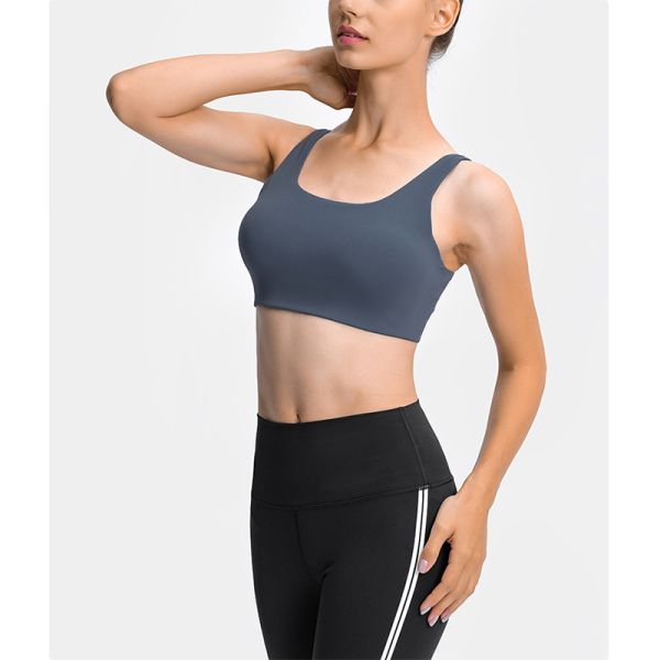 High Strength V Shape Back Womens Sports Bra Adjustable Straps