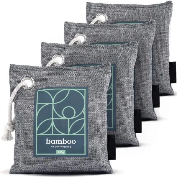 200g Activated Bamboo Charcoal Air Purifying Bag for Home Office Car Hotel Odor Absorption