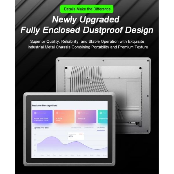 21.5-inch Embedded Industrial TouchScreen Panel PC HMI Panel PC IP65 Waterproof Lcd Monitor