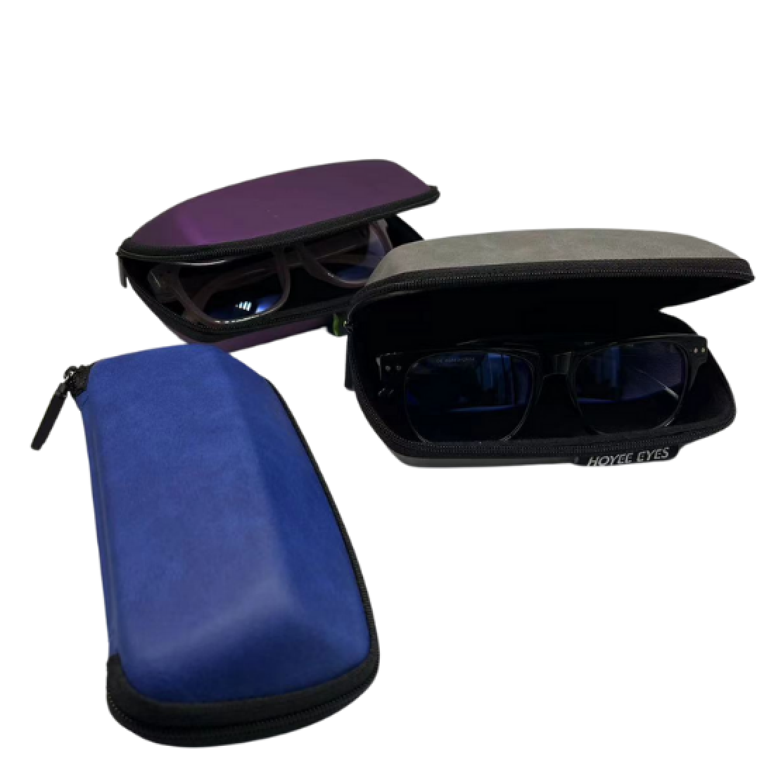 Stylish Multicolor Irregular Sports Vintage Oil Wax PU Leather Eyewear Case