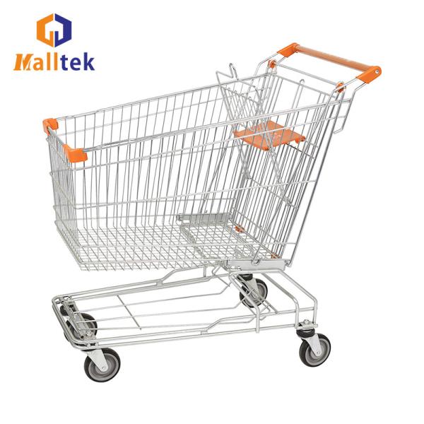 180L Stable Asian Supermarket Shopping Trolley With Heavy Duty