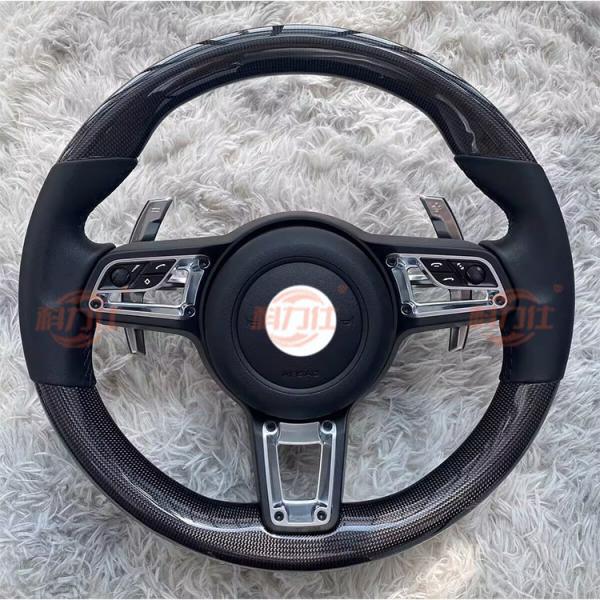 P-o-rsche 911/922 P-anamera Cayenne 718 Macan Leather Carbon Fiber Steering Wheel
