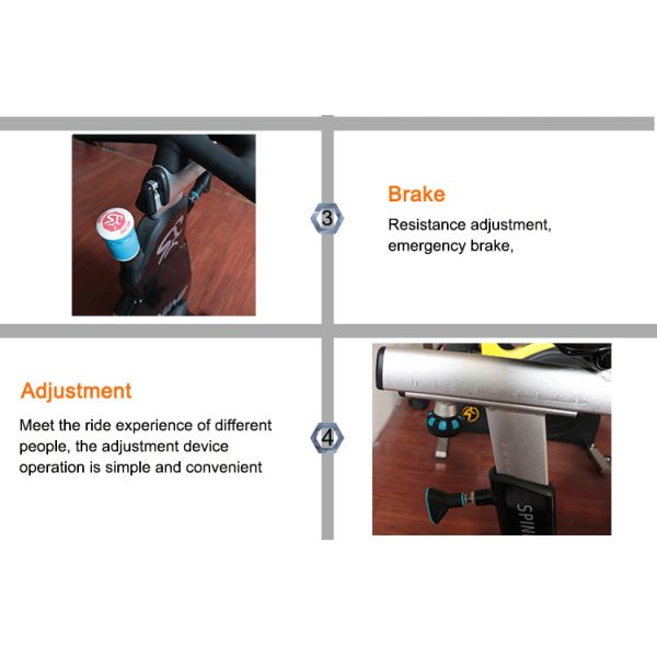 3.5mm Tube Thickness Proform Gym Spin Bike 20KG Flywheel Body Fit Machine