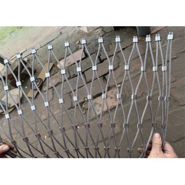 Ferrule Type SS316 200Mm Aperture Stainless Steel Cable Mesh X Tend Mesh For Sea Applications