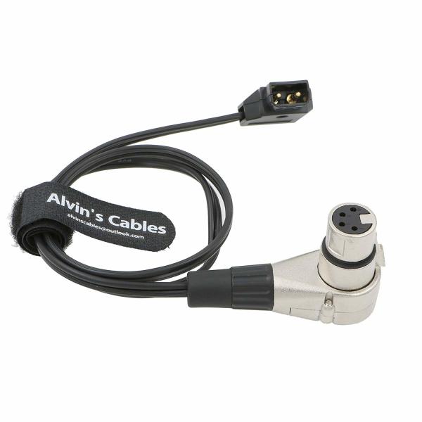 Torneira do luxo D dos cabos de Alvin ao cabo distribuidor de corrente fêmea de ângulo direito do Pin de XLR 4 para o monitor da câmera de ARRI