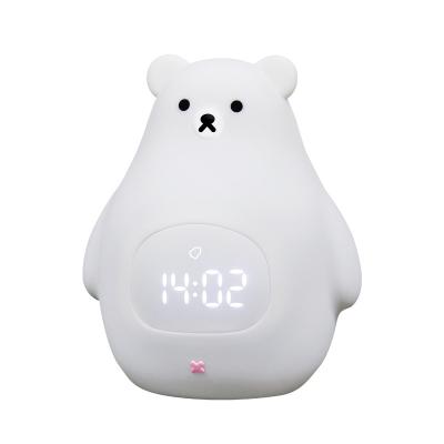 Sleep Kid Alarm Clock Sunrise Sunset Simulation For Children's Room Silicone Night Light