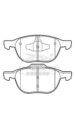 D1044 Ford Focus Pedaços de travagem Cerâmica 30683554 ATE Sistema de travagem