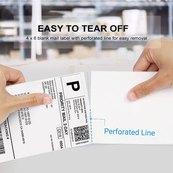 Adhesive Blank Paper 4x6 Thermal Labels Printer Roll for Shipping