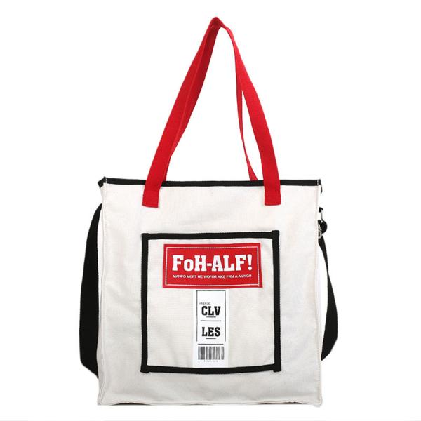 New Korean fashion personality school style contrast color canvas bag women's portable shoulder bag simple fashion bag