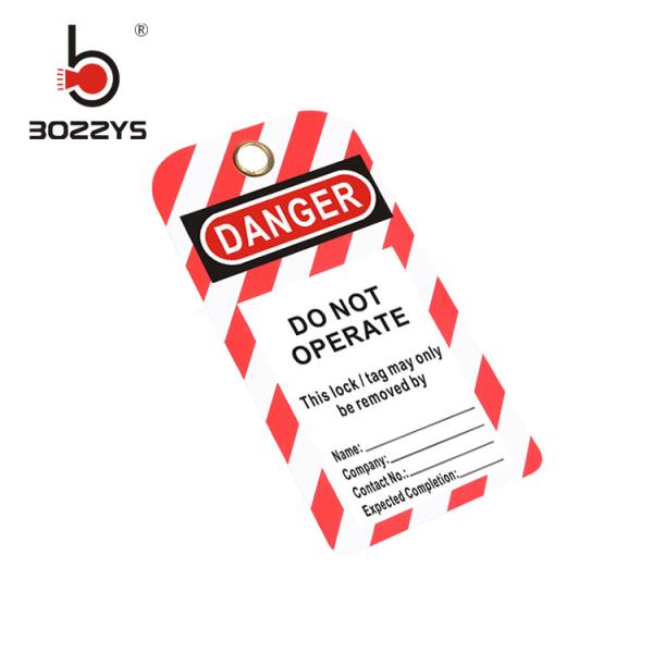 Industry Safety Padlocks Lockout Tagout , PVC Material Warning Lockout Tagout Tags
