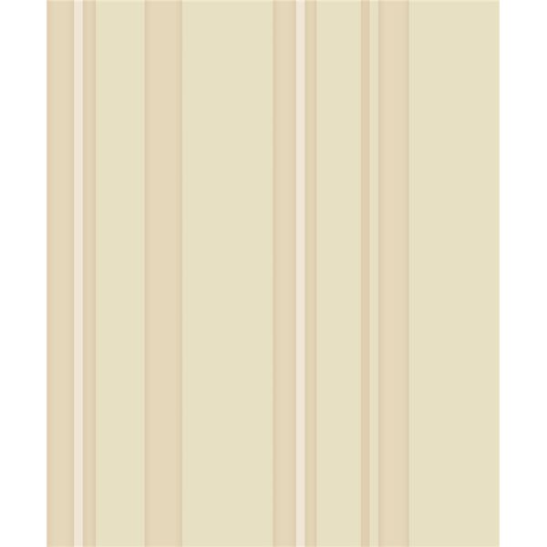 Simple Style PVC Waterproof Wallpaper Heat Insulation With Yellow Striped Design